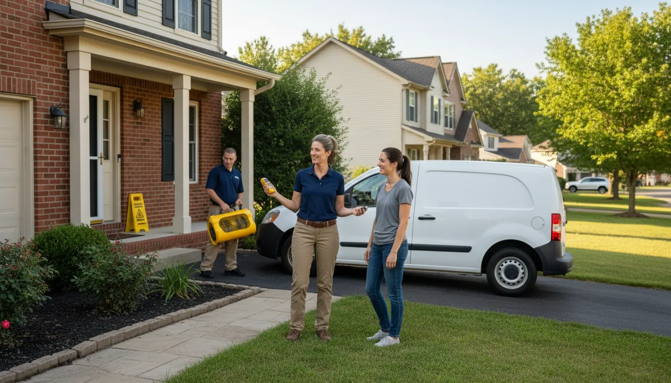 Residential water damage restoration in Middleburg, NC